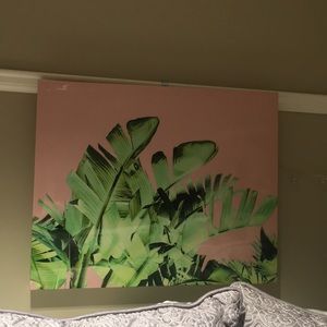 Pink leaf PALM BEACH 🍃 room decor sign